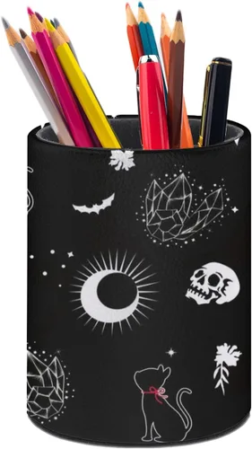 Vista 40 de Organizador de lápices con diseño de bandera de Estados Unidos, lindo portalápices, taza de lápices para escritorio, soporte para brochas