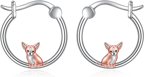 Vista 26 de VONALA Bonitos aretes de aro de plata de ley 925, regalos de cumpleaños para mujer