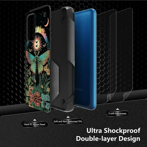 Vista 2 de Funda para Samsung Galaxy A23 Galaxy A13 4G/5G, Galaxy A04, Galaxy A04S, Galaxy A32 5G, con 2 protectores de pantalla, funda protectora híbrida