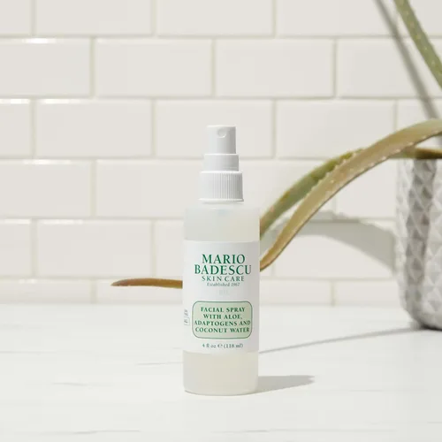 Vista 7 de Mario Badescu Spray facial fijador con aloe y agua de coco, spray de maquillaje refrescante e hidratante, sin alcohol, sin fragancia, sin tintes ni