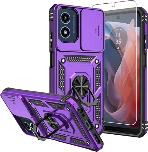 Vista 11 de Funda para Moto G 5G 2023, [No para la versión 2022] con protectores de pantalla y cubierta de cámara, [Grado militar] cubierta probada contra