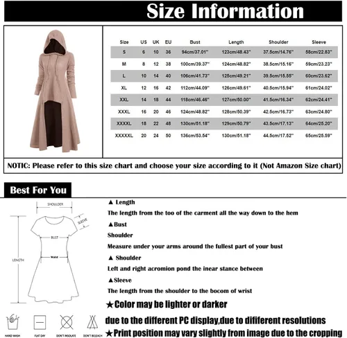 Vista 7 de RMXEi - Blusa de moda con capucha para mujer, talla grande, estilo vintage, con capa alta y baja