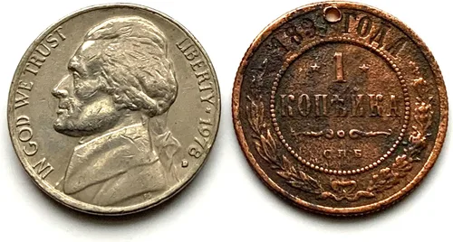 Vista 4 de 1899 Russia 1 Kopek coin pendant Russian eagle Moscow Saint Petersburg Yekaterinburg Kazan Novosibirsk Novgorod Novosibirsk Sochi East Slavic