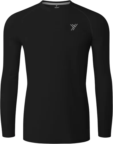 Vista 2 de Youper Camiseta de compresión térmica para niños y niñas, manga larga, forro polar, camiseta interior de fútbol, béisbol, fútbol