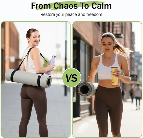 Vista 4 de Slim Panda Yoga Mat Straps for Carrying, Adjustable Yoga Mat Carrier Sling Fits All Mats(Mat Not Included)