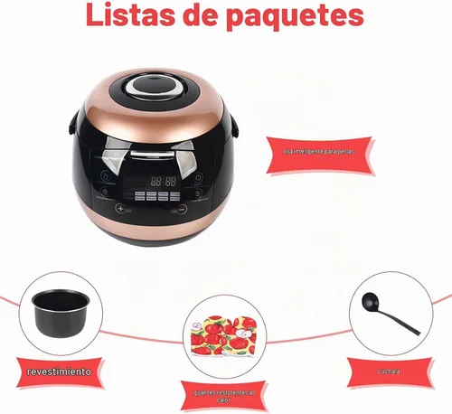 Vista 6 de Olla de perlas totalmente automática comercial con tapioca negra, 5 L, pantalla táctil de 110 V, para té Boba y té de burbujas y té con leche
