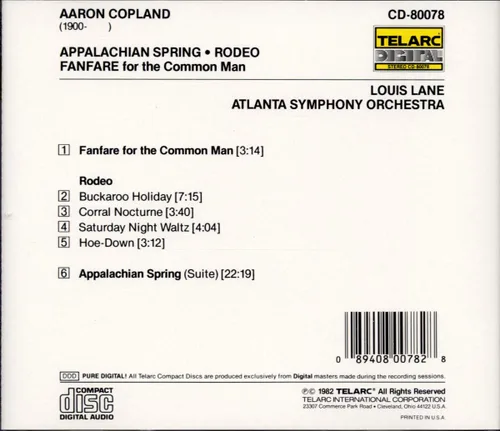 Vista 2 de Copland Fanfare, Rodeo & Appalachian Spring