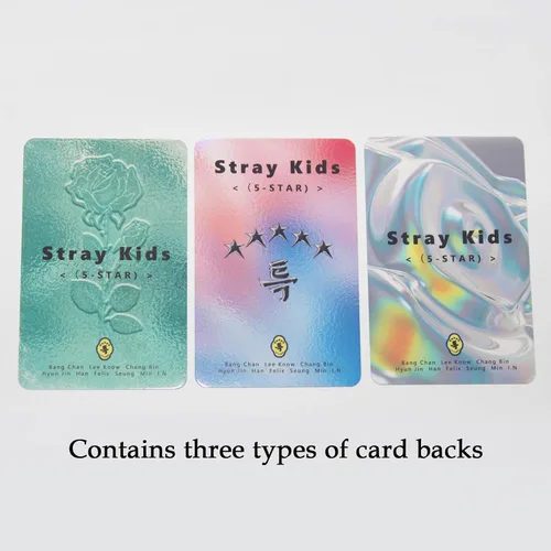 Vista 5 de PYAJUU Stray Kids Tarjetas Fotográficas Láser 50pcs Stray Kids Tarjeta Láser Kpop Stray Kids Tarjetas LOMO Kpop Straykids Tarjeta de Álbum 5-Star