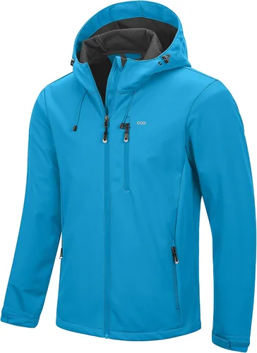 Vista 11 de 33,000ft - Chaqueta de softshell para hombre con capucha, impermeable, rompevientos, ligera, para lluvia, exterior, senderismo, viaje