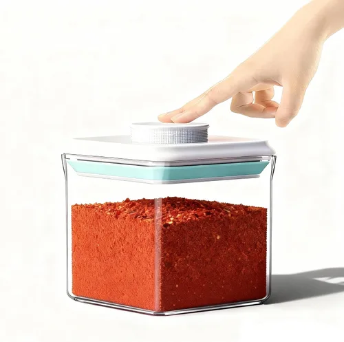 Vista 15 de Recipiente hermético de almacenamiento de alimentos con tapas, sin BPA para espagueti, cereales, harina, arroz, organizador de cocina