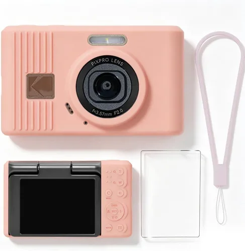 Vista 9 de Funda de silicona para cámara digital Pixpro C1 con cubierta extraíble para lente y protector de pantalla y cordón para accesorios pixpro C1