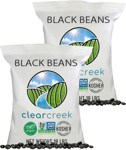 Vista 7 de CLEAR CREEK Frijoles Negros Cultivados en el Estado de Washington 1 libra Proyecto Verificado Sin OGM Vegano Kosher Sin Irradiar