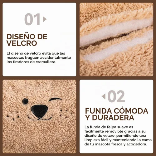 Vista 7 de ALL FOR PAWS Almohadilla térmica para gatos para microondas con 2 fundas, almohadilla térmica para mascotas para gatitos, cama térmica para mascotas