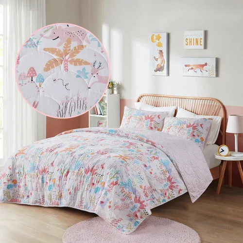Vista 19 de Intelligent Design Juego de Edredón Reversible de Algodón para Niños - Diversión Vibrante, Estampado Juguetón, Ropa de Cama para Niños de Todas