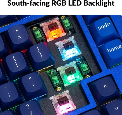 Vista 6 de Keychron Q1 QMKVIA - Perilla de teclado mecánico con cable, diseño en caliente del 75% macro programable personalizado con interruptor rojo Gateron