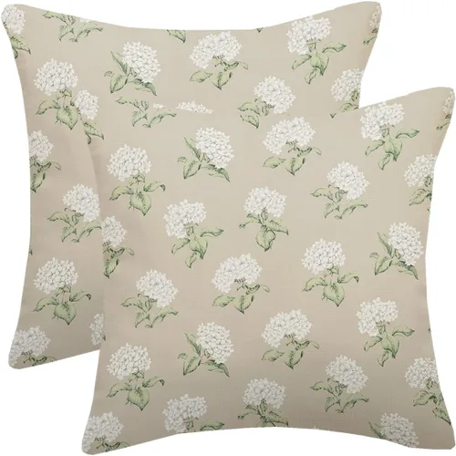 Vista 16 de Juego de 2 fundas de almohada negras y grises de 40 x 40 cm, geométricas, florales, decorativas para exteriores, fundas de almohada estilo granja