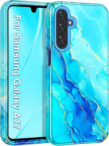 Vista 14 de Hekodonk Funda para Galaxy A17 5G/Galaxy A16 5G, resistente cuerpo completo, protección a prueba de golpes, 3 en 1, híbrida de policarbonato duro