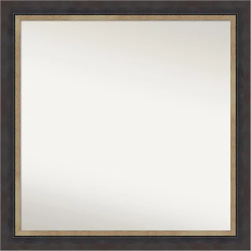 Vista 425 de Amanti Art Espejo personalizado, espejo de baño negro Astor, espejo de pared o espejo de tocador de baño sobre el fregadero (25 x 25 pulgadas)