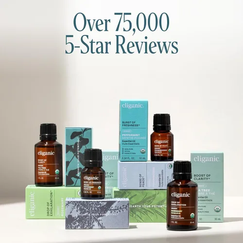 Vista 9 de Cliganic Aceite esencial de albahaca orgánica, 100% puro y natural para aromaterapia Con verificación sin OMG