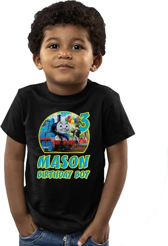 Vista 3 de StickyGumDrop Camisetas personalizadas para cumpleaños con temática de tren