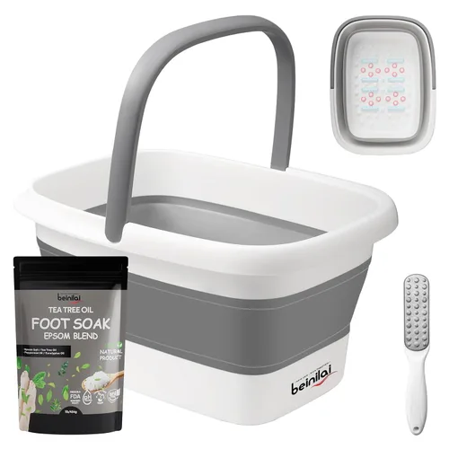 Vista 12 de Beinilai - Lavabo plegable para remojar los pies, bañera de remojo de pies