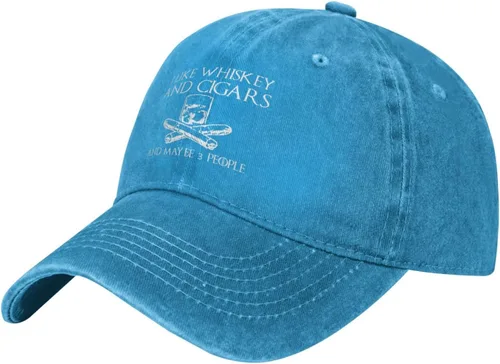 Vista 145 de Philysonic Funny Hat I Like Whisky and Cigars and Maybe 3 People Sombreros para Hombres Gorras de Béisbol Gorras Ajustables