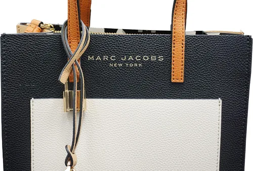 Vista 2 de Marc Jacobs M0016132 - Mini bolsa de mano con bloques de color para mujer, Almendra ahumada