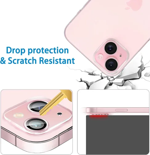 Vista 76 de Dengduoduo Paquete de 3 protectores de lente de cámara de vidrio templado para iPhone 15 de 6.1 pulgadas y para iPhone 15 Plus de 6.7 pulgadas