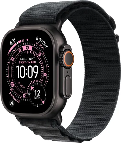 Vista 14 de Apple Watch Ultra 3 [GPS + Cellular 49mm] Reloj inteligente para correr y multideporte con funda de titanio resistente con bucle milanés de titanio