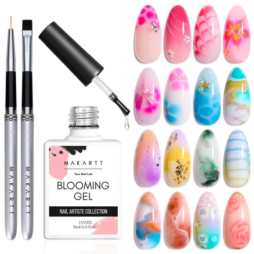 Vista 10 de Makartt - Esmalte de uñas en gel blanco de 15ml, gel Soak Off Blanc para luz UV LED, arte de uñas DIY, diseños de manicura, uso en salón y en casa