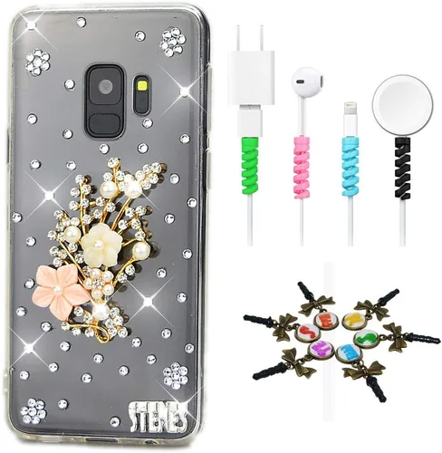 Vista 14 de Sparkle Funda compatible con Samsung Galaxy J2 Prime – Elegante funda 3D hecha a mano con diseño de estrella de mar y paloma de mar y paloma