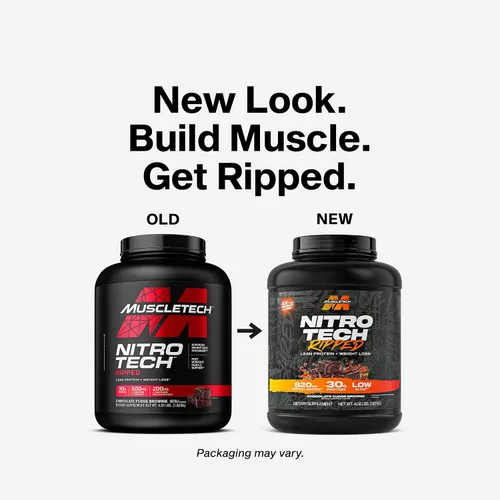 Vista 2 de Polvo Nitro Tech Ripped Muscletech, PROMEXTRA907, Verde, 1, 1 Nitro-Tech Ripped Whey Isolate & Peptides Smoothie Mix for Lean Muscle for Women &