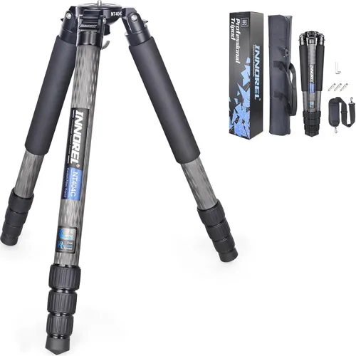 Vista 12 de Trípode de Fibra de Carbono RT80C Profesional para Observación de Aves de Alta Resistencia Cámara de 20kg de Carga Máxima Trípode de Cuenco