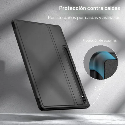 Vista 6 de JETech Funda tipo libro para Samsung Galaxy Tab S8 Plus/S7 FE/S7 Plus de Negro