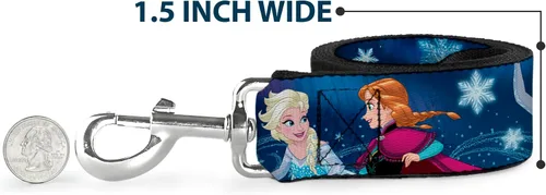 Vista 6 de Correa para perro Disney Princess Poses Castle Blocks 4 pies de largo 1.0 pulgadas de ancho