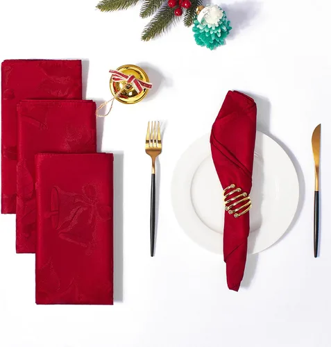 Vista 11 de Softalker: Mantel de Navidad de jacquard, mantel rectangular vintage de damasco de invierno, mantel impermeable de poliéster con copo de nieve