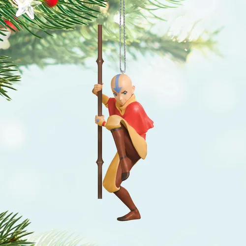 Vista 3 de Hallmark Keepsake Adorno de Navidad 2025, Avatar: The Last Airbender Aang, Regalos de película