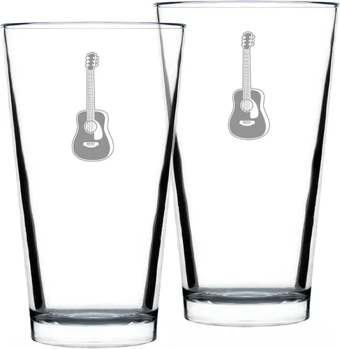 Vista 6 de Vaso de guitarra personalizado para cerveza, regalos divertidos para músicos y accesorios musicales para mujeres y hombres, vasos de 16 onzas
