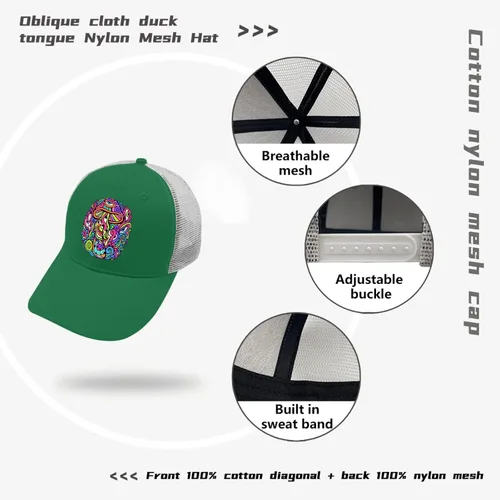 Vista 7 de devor Sombreros de papá psicodélicos Magic Mushrooms Gorras de béisbol, gorras gráficas para mujer