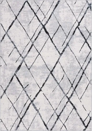 Vista 2 de SAFAVIEH Odyssey Collection - Alfombra decorativa, 4 x 6 pies, diseño de enrejado, no desprende pelusa y es de fácil cuidado, ideal para zonas