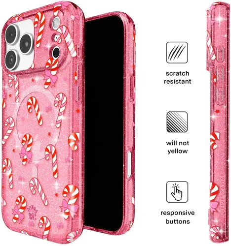 Vista 1290 de VELVET CAVIAR Funda para iPhone 15, compatible con MagSafe, probada contra caídas de 10 pies, fundas protectoras de diseño, leopardo color rosa