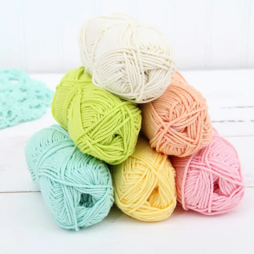Vista 6 de Threadart Crochet - Juego de hilo de algodón 100 % puro, colores de ambiente de playa, paquete de 4 madejas cada una de 1.76 onzas, hilo de estambre
