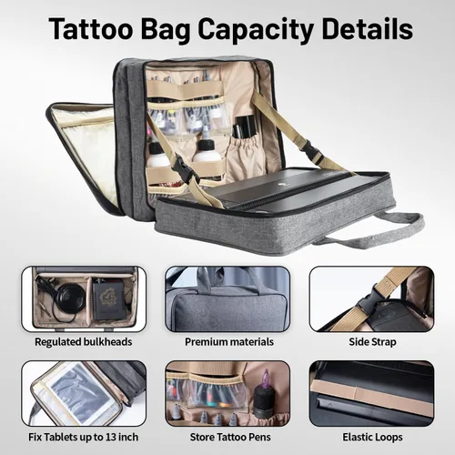 Vista 5 de Phomemo Impresora inalámbrica de plantillas de transferencia de tatuajes M08F con 1 bolsa de tatuaje multifuncional
