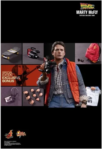 Vista 6 de Hot Toys Figura de acción de Back to the Future Marty McFly Movie Masterpieces a escala 1:6
