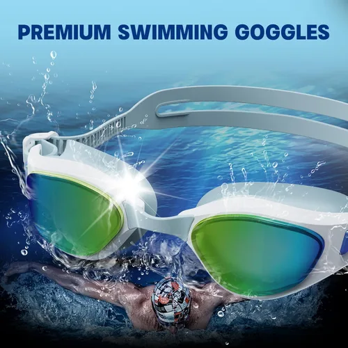 Vista 6 de Swim Goggles – Anti-Fog, UV Protection, Leak-Proof & Comfort Fit, Wide View Swim Goggles for Women Men Adult Youth