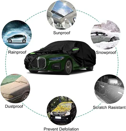 Vista 7 de Funda para Auto Compatible con BMW M4/4 Series/i4 eDrive/428i 430i 440i 2014-2024, 6 Capas 210T, Resistente al Viento, para Todo Clima, Impermeable