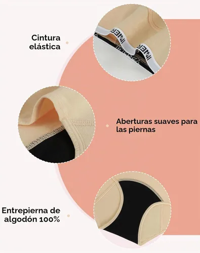 Vista 6 de INNERSY Ropa interior de período para adolescentes y niñas, de algodón, a prueba de fugas, paquete de 3 Básicos