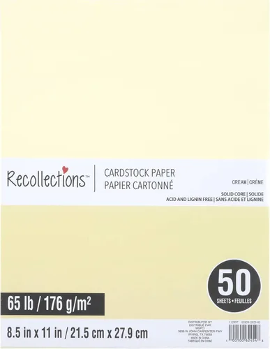 Vista 14 de Recollections 600 hojas de papel de cartulina de 8.5 x 11 pulgadas, sin ácido ni lignina, para álbumes de recortes, artes y manualidades, paquete a