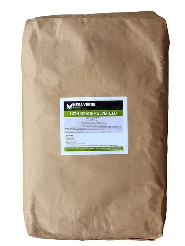 Polvo de leonardita pulverizado de alto grado de 50 libras, Lignita oxidada inalterada natural, fertilizante de ácido húmico del 70%