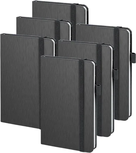 Vista 11 de ONAVIA Paquete de 6 cuadernos de bolsillo A6 a granel, mini cuaderno de rayas universitarias para oficina, reuniones de negocios, notas de aula